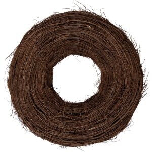 Круглый декоративный венок из ротанга Clayre & Eef, коричневый, Ø 60x18 см