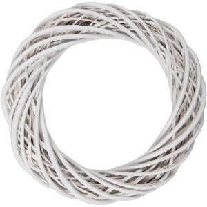 Декоративный венок Clayre & Eef из ротанга белый Ø 40x7 см