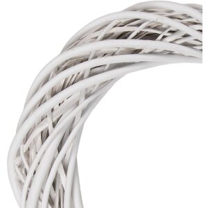 Декоративный венок Clayre & Eef из ротанга белый Ø 40x7 см