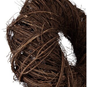 Великий ратановий вінок Clayre & Eef, коричневий, Ø 50x13 см, для дверей, стіни, столу, рустикальний стиль