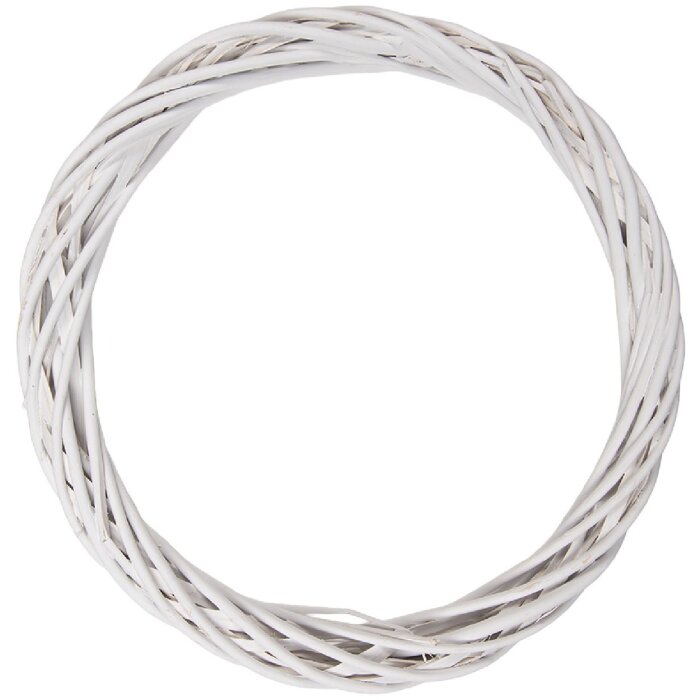 Новорічна вінка з ротану білого кольору, Ø 40 см, від Clayre & Eef