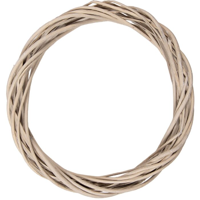 Новорічна гілка з ратану коричневого кольору Ø 30 см від Clayre & Eef