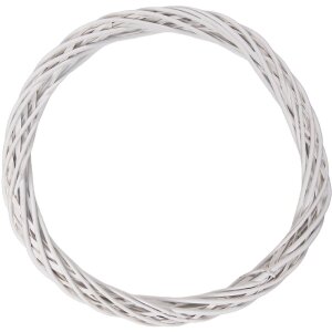 Вінок з натурального ротангу Clayre & Eef, білий, Ø 50 см