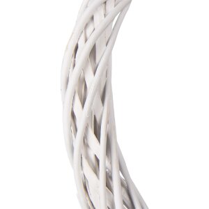 Вінок з натурального ротангу Clayre & Eef, білий, Ø 50 см