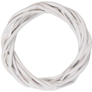 Декоративная ветвь Clayre & Eef, ротанг, белый, Ø 10x2 см