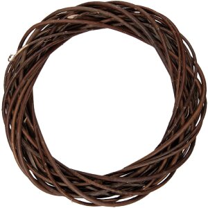 Декоративный ротанговый венок Clayre & Eef Ø 40x7 см, коричневый, для новогодней decor