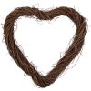 Гирлянда Clayre & Eef в форме сердца из ротанга 40x40x4 см коричневая