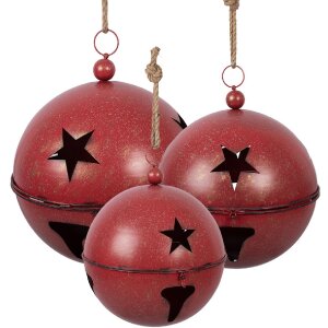 Декоративный звонок Clayre & Eef красный, Ø 60/50/40 см