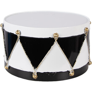 Набор декоративных барабанов Clayre & Eef 2 шт. Ø37x26 / Ø32x17 см, белый/чёрный