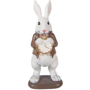Декоративна фігура кролика Clayre & Eef, біло-коричнева, 7x7x16 см