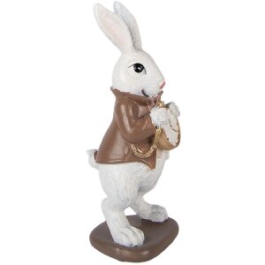Декоративна фігура кролика Clayre & Eef, біло-коричнева, 7x7x16 см