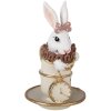 Кролик Clayre & Eef, біло-бежевий, 8x8x14 см — декор для інтер’єру