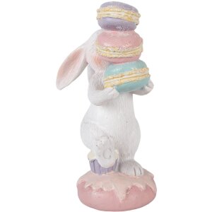 Кролик Clayre & Eef біло-рожевий, 8x6x14 см — декор для інтер’єру