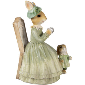 Кролик Clayre & Eef, коричнево-зелений, 14x10x18 см...