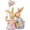 Декоративна фігурка кролика Clayre & Eef, 8x6x10 см, коричнево-рожева