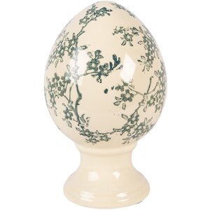 Керамическое яйцо Clayre & Eef, желто-зеленое, на...