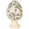 Декоративное яйцо на подставке Clayre & Eef, желто-зеленое, Ø17x28 см
