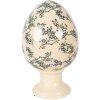 Декоративное яйцо на подставке Clayre & Eef, желто-зеленое, Ø17x28 см