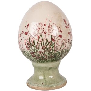 Керамическое яйцо на подставке Clayre & Eef,...