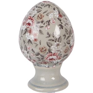 Керамическое яйцо Clayre & Eef серо-розовое Ø...
