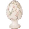 Декоративное яйцо на подставке Clayre & Eef, бежево-розовое, Ø 17×28 см