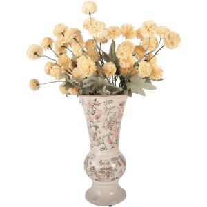 Керамічна ваза Clayre & Eef 6CE2412M, бежево-зелена, Ø15x32 см