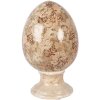 Декоративное яйцо на подставке Clayre & Eef, бежево-зеленое, Ø 15x24 см