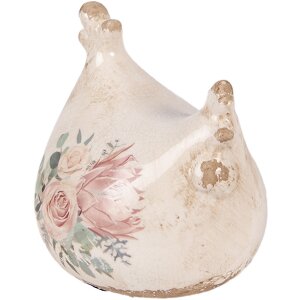 Декорація у вигляді качки Clayre & Eef, бежево-рожева, 12x11x13 см