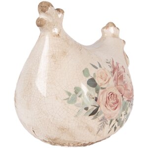 Декорація у вигляді качки Clayre & Eef, бежево-рожева, 12x11x13 см