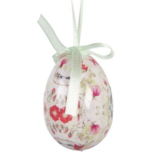 Набор декоративных подвесок «Яйца» 9 шт. белый/розовый Ø 5x8 см