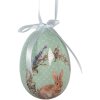 Набор декоративных подвесок в виде яиц, 9 шт., зеленый/розовый, Ø 5x8 см