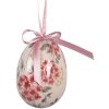 Набор декоративных подвесок в форме яиц Clayre & Eef, 9 шт., розово-белые, Ø 5x8 см