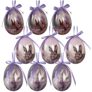 Набор подвесок-яиц Clayre & Eef, 9 шт., Ø 5x8 см, цветные