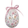 Набор декоративных подвесок в виде яиц (9 шт.), белый и розовый, Ø 5x8 см