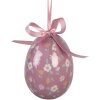 Набор декоративных подвесок в виде яиц (9 шт.), белый и розовый, Ø 5x8 см