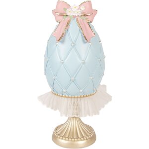 Декоративное яйцо Clayre & Eef сине-золотое Ø...