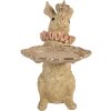 Фигурка Clayre & Eef с кроликом и миской, бежево-золотая, 31x20x33 см