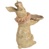 Фигурка Clayre & Eef с кроликом и миской, бежево-золотая, 31x20x33 см