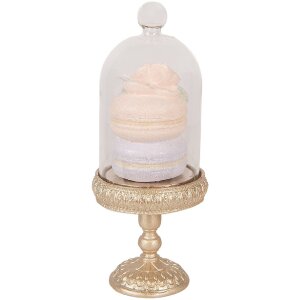 Глассовая колба Clayre & Eef 6PR6010 с золото-розовым декором Ø 7x17 см