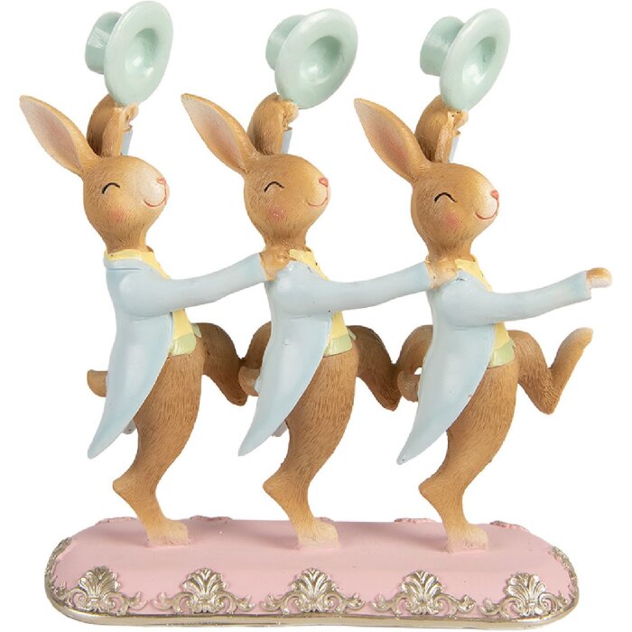 Кролик для декору Clayre & Eef, бронзово-блакитний, 23x8x25 см