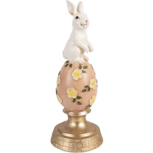 Кролик на яйце, белый и розовый, Ø 10x26 см, декор...