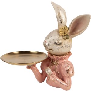 Скульптура кролика Clayre & Eef, бежевый, 27x24x30 см