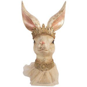 Статуэтка кролик Clayre & Eef, бежево-золотая,...