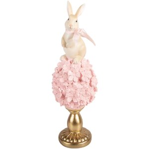 Кролик на яйце Clayre & Eef, бежевый/розовый,...