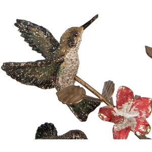 Свічник з птахами золото-червоний, 27x17x38 см, Clayre...