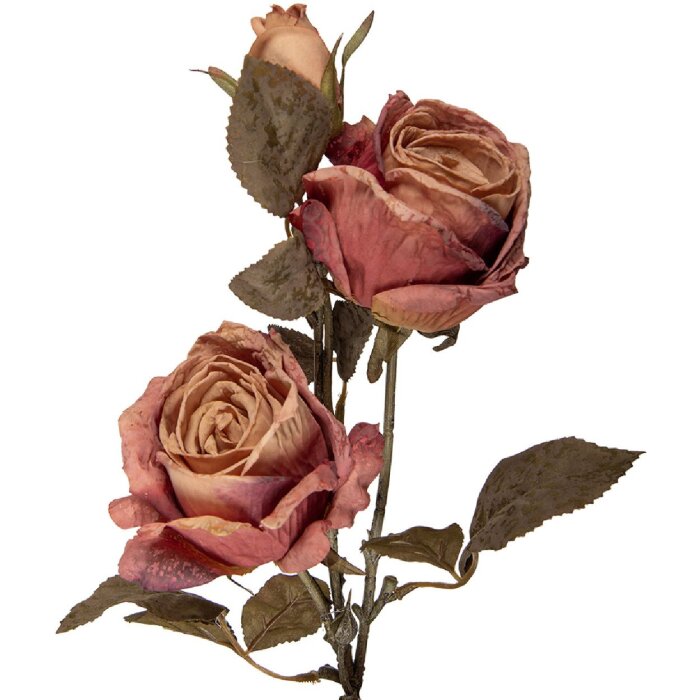 Декорація «Гілка з квітами» рожево-зеленого кольору, 12x12x70 см