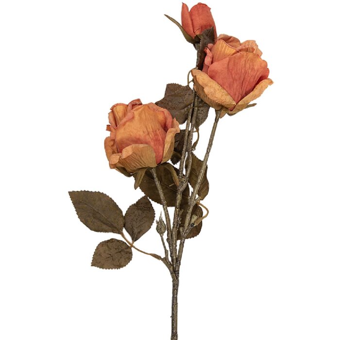 Декоративна гілка з квітами помаранчево-зеленого кольору, 12x12x70 см, Clayre & Eef