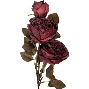 Декорація виглядом гілки з квітами, червоний та зелений, 12x15x70 см