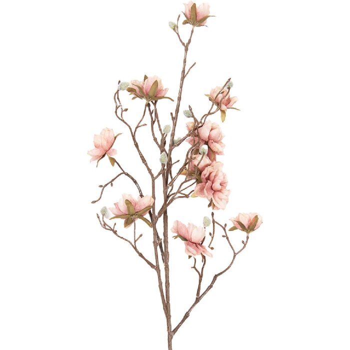 Квітчастий гілочок з рожевими та коричневими квітами, 15x20x90 см