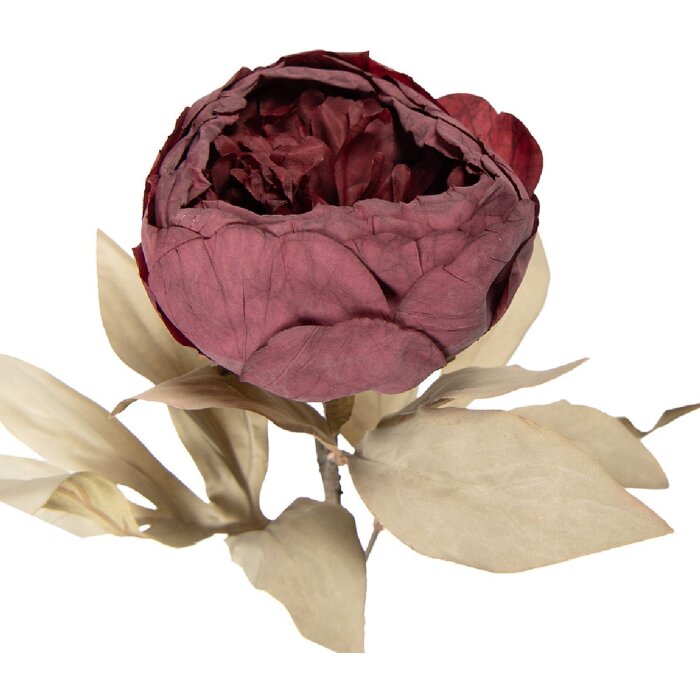 Квітка зі штучного матеріалу Clayre & Eef, червоно-зелена, 11x11x62 см